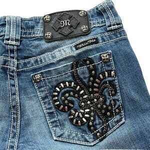 Miss Me Jeans Boot Cut JP6048B sz 27 Low Rise Whiskered Western